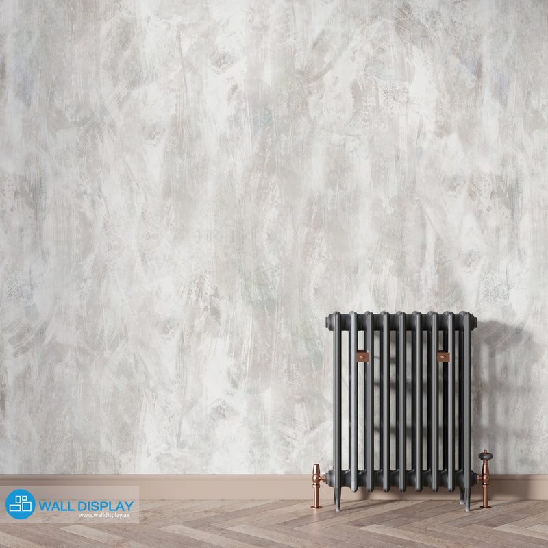 Concrete texture wallpaper with grey cement plaster effect for modern industrial living room, office, studio, and feature wall interiors.