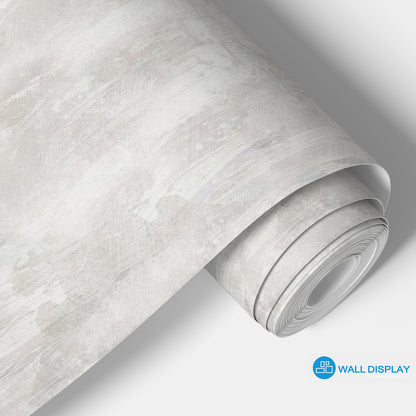 Concrete texture wallpaper with grey cement plaster effect for modern industrial living room, office, studio, and feature wall interiors.