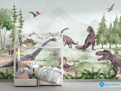 Dinosaurs World II - Kids Wallpaper in Dubai, Abu Dhabi and all UAE