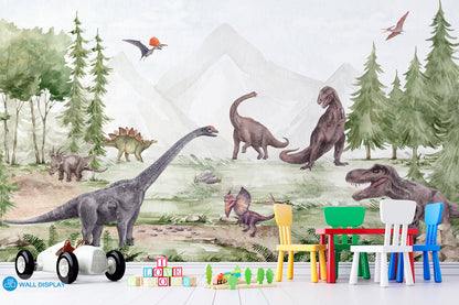 Dinosaurs World II - Kids Wallpaper in Dubai, Abu Dhabi and all UAE