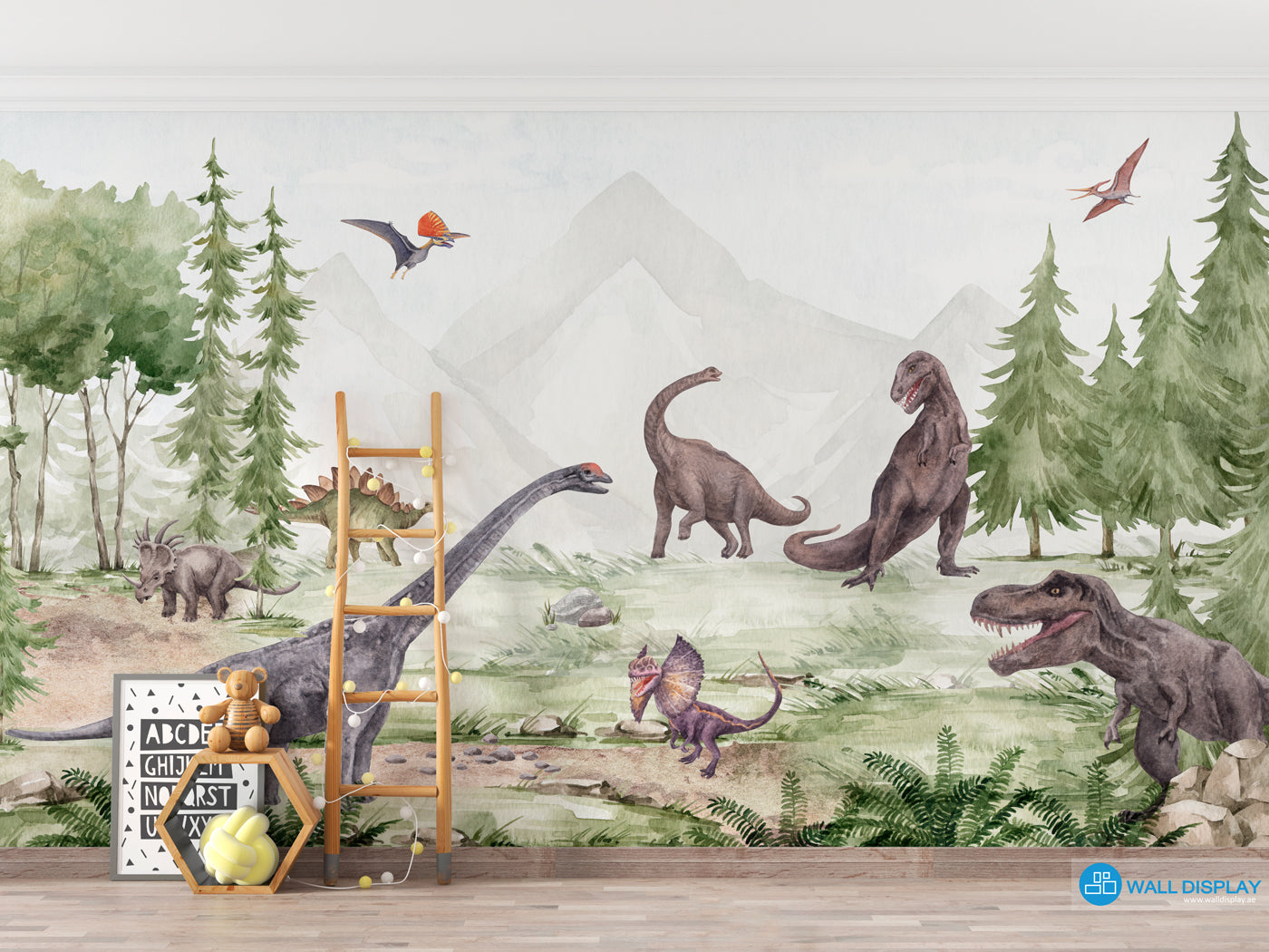 Dinosaurs World II - Kids Wallpaper in Dubai, Abu Dhabi and all UAE