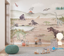 Load image into Gallery viewer, Dinosaurs World - Kids Wallpaper in Dubai, Abu Dhabi and all UAE
