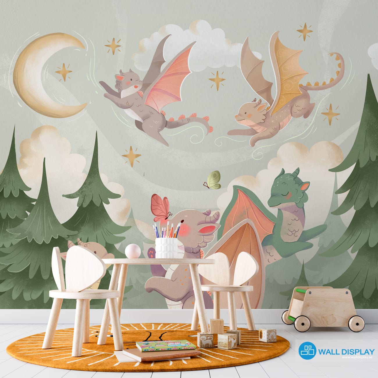 Dragons World - Kids Wallpaper walldisplay wallpaper-dubai