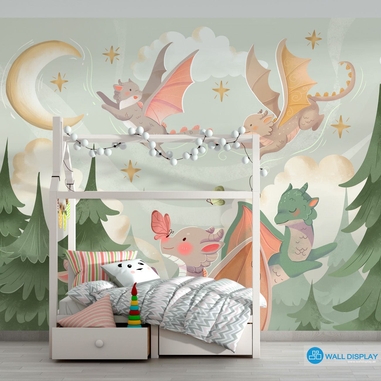 Dragons World - Kids Wallpaper walldisplay wallpaper-dubai