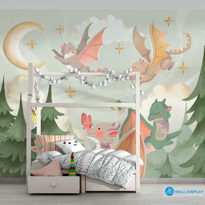 Dragons World - Kids Wallpaper walldisplay wallpaper-dubai