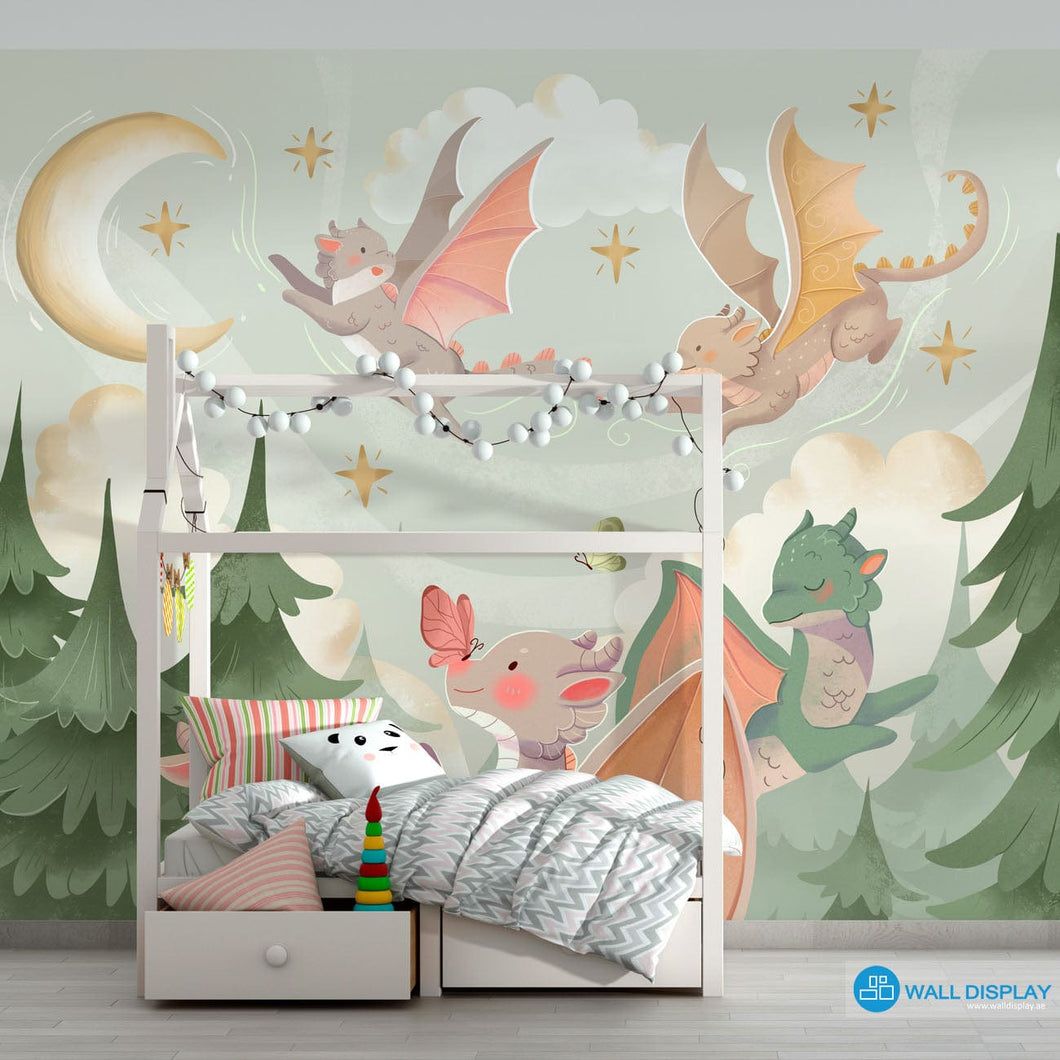 Dragons World - Kids Wallpaper walldisplay wallpaper-dubai