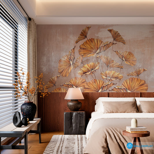 Gilded Leaves Wall Mural in Dubai, Abu dhabi and All UAE