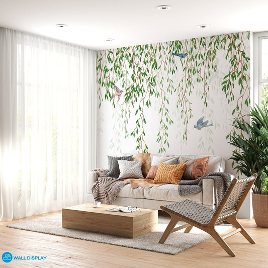 Falling Green II - Wall Mural walldisplay wallpaper-dubai