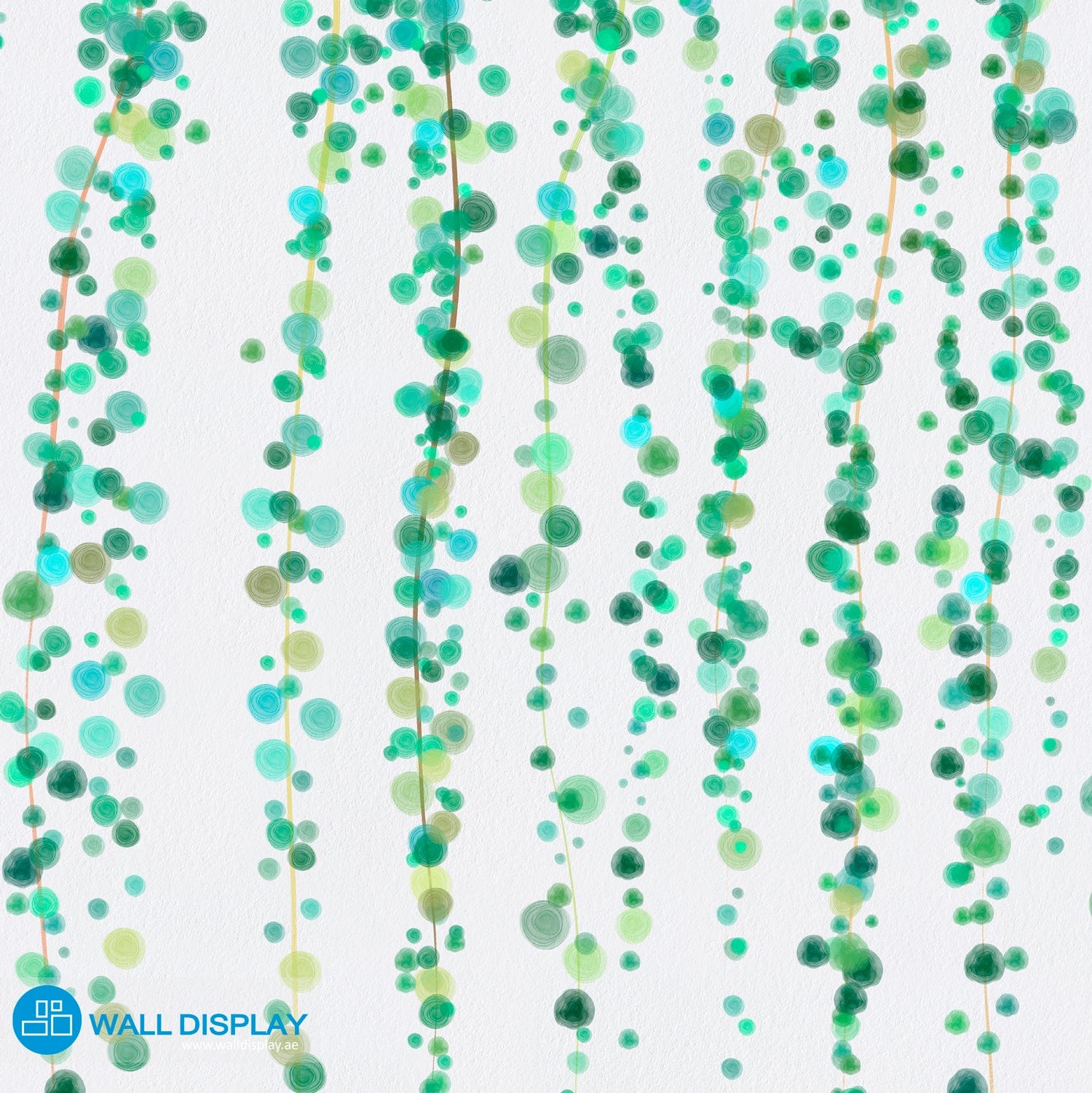 Falling Green Watercolor - Wall Mural walldisplay wallpaper-dubai
