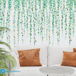 Falling Green Watercolor - Wall Mural walldisplay wallpaper-dubai