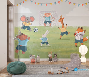 Football Champions - Kids Wallpaper walldisplay wallpaper-dubai