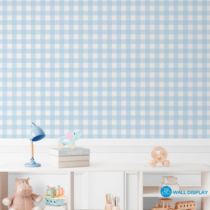 Gingham Pattern - Kids Wallpaper walldisplay wallpaper-dubai