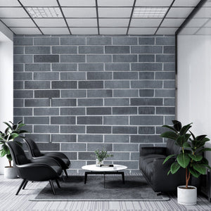 Grey Bricks Wall - Pattern Wallpaper walldisplay wallpaper-dubai