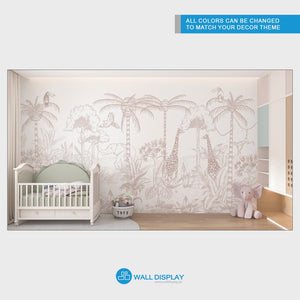 Jungle Safari - Kids Wallpaper walldisplay wallpaper-dubai