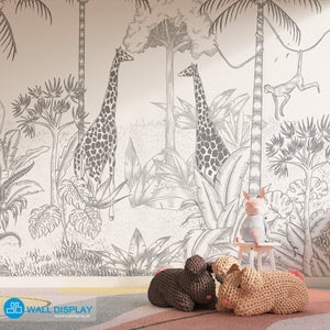 Jungle Safari - Kids Wallpaper walldisplay wallpaper-dubai