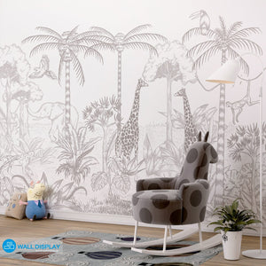 Jungle Safari - Kids Wallpaper walldisplay wallpaper-dubai