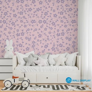 Lilac Rosy Garden - Kids Wallpaper walldisplay wallpaper-dubai