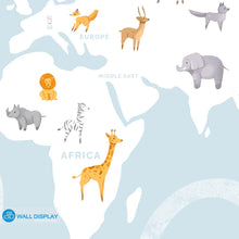 Load image into Gallery viewer, Minimalist World Map - Kids Wallpaper
