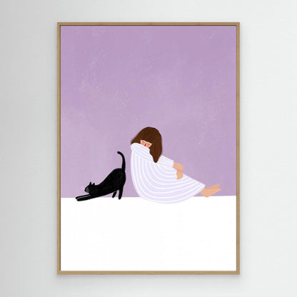 Girl and Cat by Bea Müller