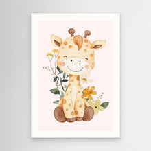 Load image into Gallery viewer, Happy Baby Giraffe Blooms by Saskia Michele