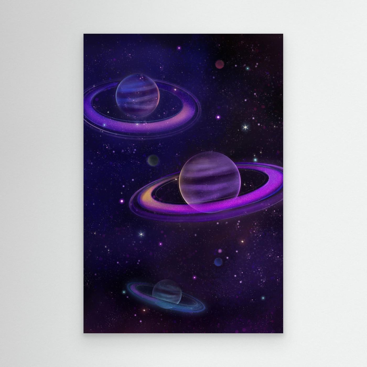 Vibrant Ringed Planets by Xuan Thai
