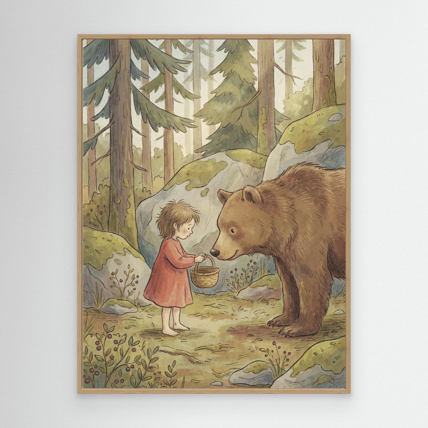 Little Girl and Bear by Andreas Magnusson