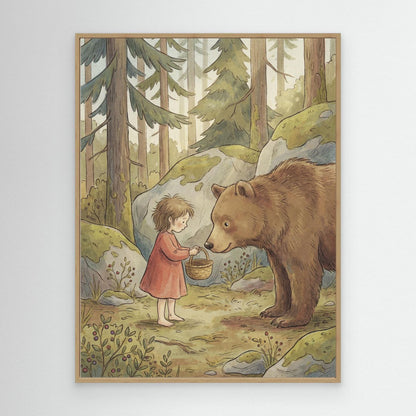 Little Girl and Bear by Andreas Magnusson