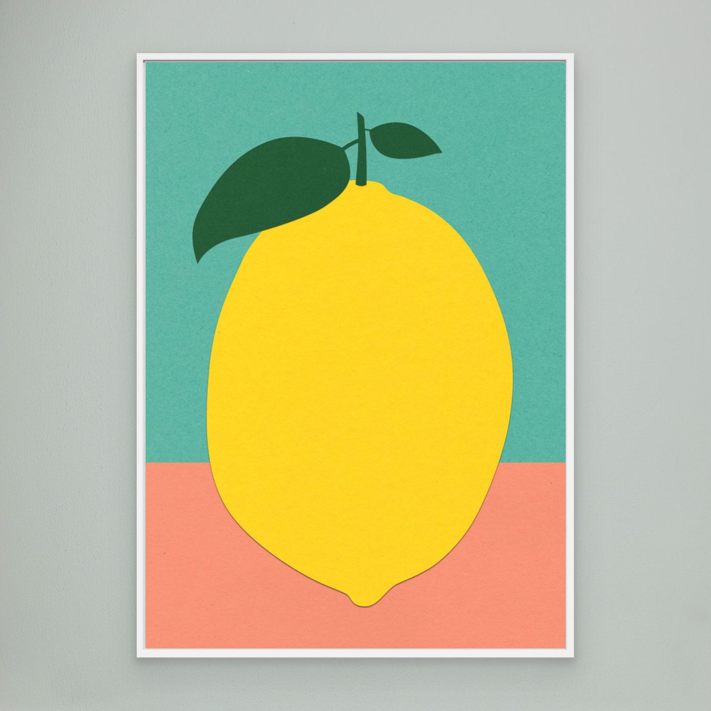 Lemon With Two Leaves by Rosi Feist