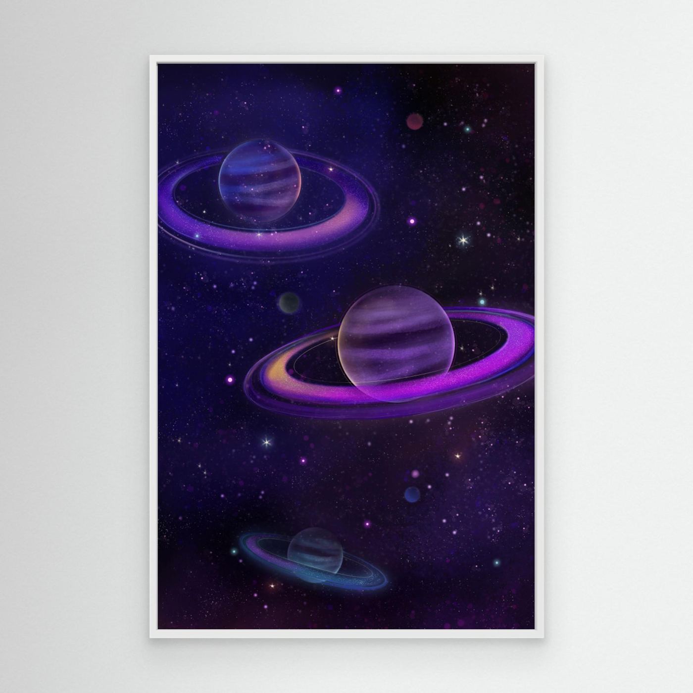 Vibrant Ringed Planets by Xuan Thai