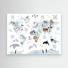 Load image into Gallery viewer, Playful World Map Animals by Carla Daly