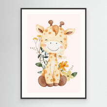 Load image into Gallery viewer, Happy Baby Giraffe Blooms by Saskia Michele