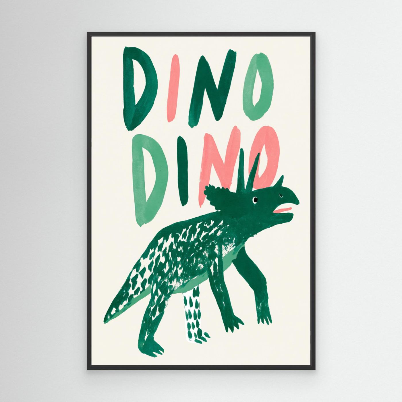 Playful Green Dino by Treechild