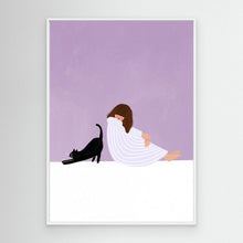 Load image into Gallery viewer, Girl and Cat by Bea Müller