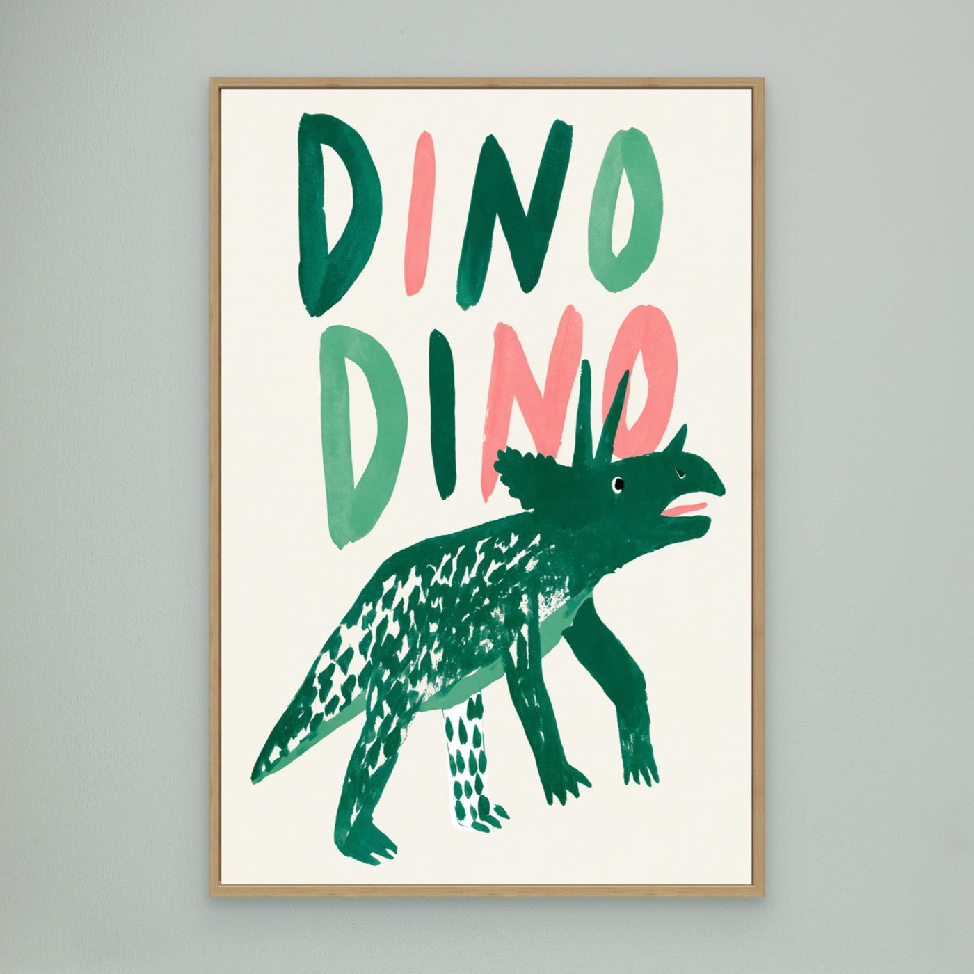 Playful Green Dino by Treechild