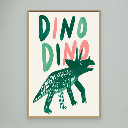Playful Green Dino by Treechild