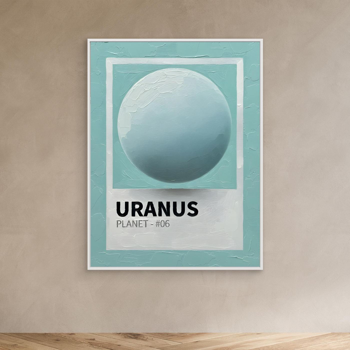 Uranus Minimalist Planet by Hugo