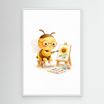 Cute Bee Artist by Anda Bieza
