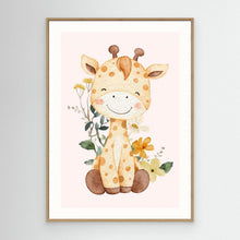 Load image into Gallery viewer, Happy Baby Giraffe Blooms by Saskia Michele