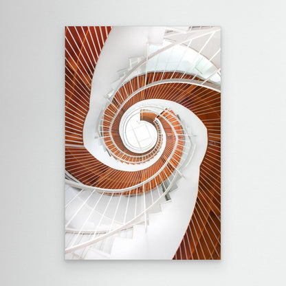 Wooden spiral staircase by Peiyin Wang