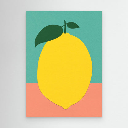 Lemon With Two Leaves by Rosi Feist