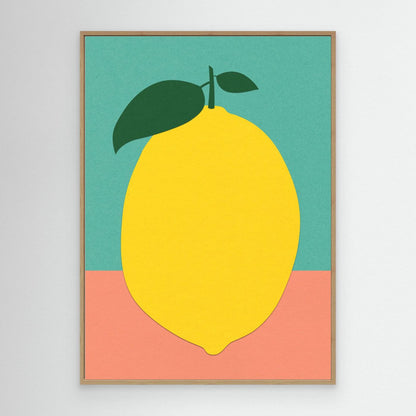 Lemon With Two Leaves by Rosi Feist