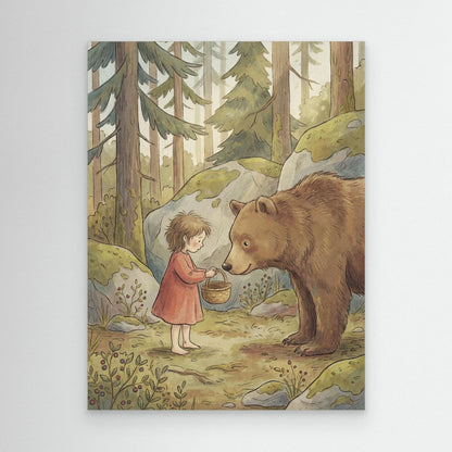 Little Girl and Bear by Andreas Magnusson