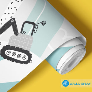 Mountain Top Builders - Kids Wallpaper walldisplay wallpaper-dubai