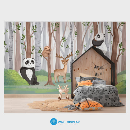 Panda Forest - Kids Wallpaper walldisplay wallpaper-dubai