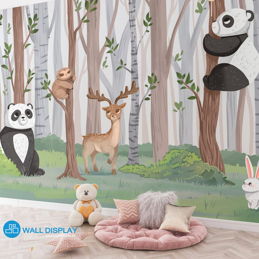 Panda Forest - Kids Wallpaper walldisplay wallpaper-dubai