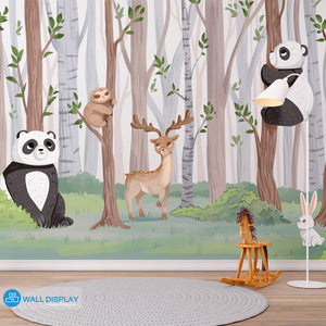 Panda Forest - Kids Wallpaper walldisplay wallpaper-dubai