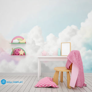 Pastel Clouds Kids Wallpaper walldisplay wallpaper-dubai