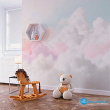 Load image into Gallery viewer, Pastel Clouds Kids Wallpaper walldisplay wallpaper-dubai
