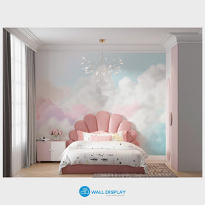 Pastel Clouds Kids Wallpaper walldisplay wallpaper-dubai