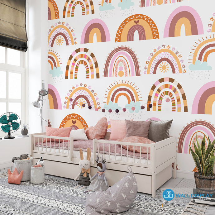 Rainbows III Pattern Kids Wallpaper in Dubai, Abu dhabi and All UAE